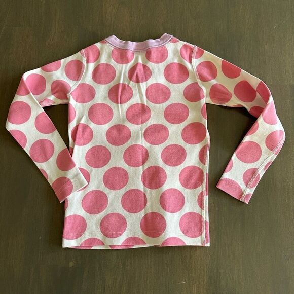 Hanna Andersson size 5 crossover Fresh Pink Long John Pajama TOP ONLY - Picture 2 of 5
